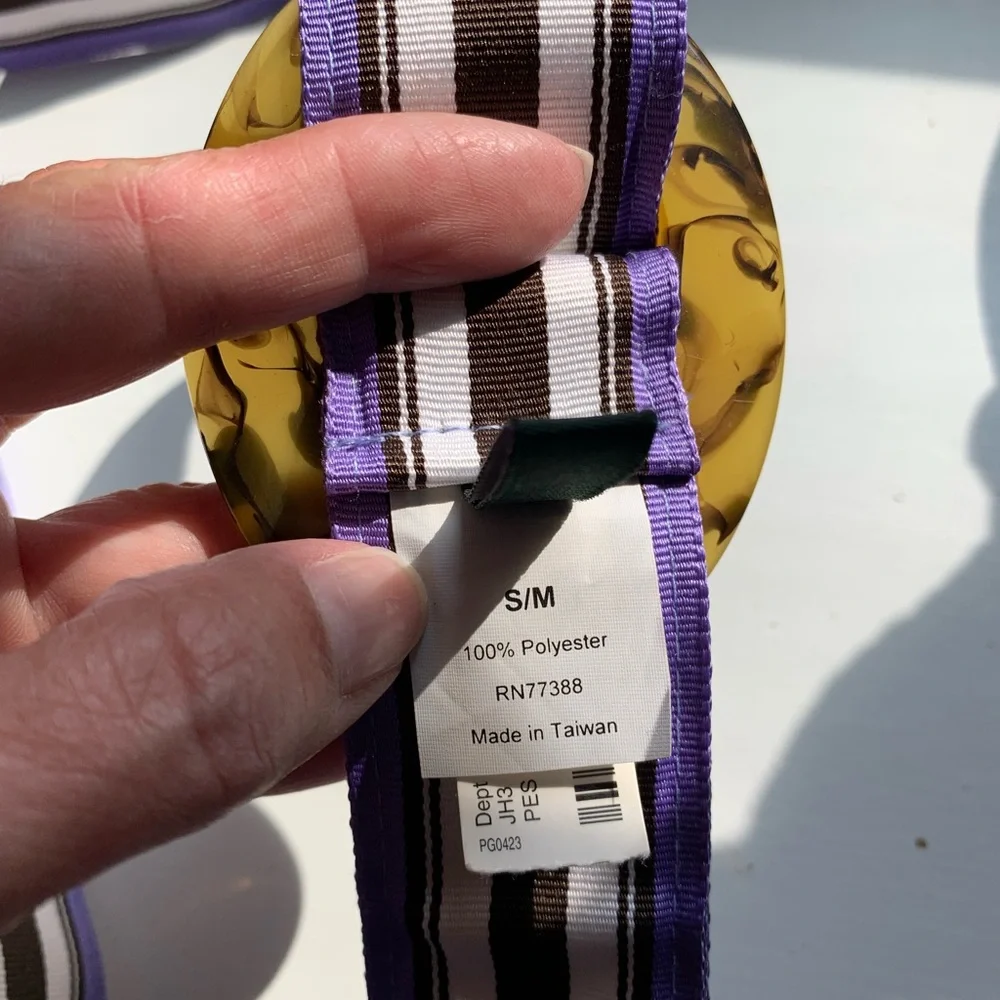 J. Crew Purple and Brown Striped Belt - Picture 4 of 4